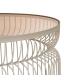 S/2 MESA CENTRO CREMA METAL-CRISTAL 65 X 65 X 40 CM