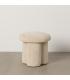 PUF BEIGE TEJIDO SALÓN 41 X 41 X 43 CM