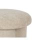 PUF BEIGE TEJIDO SALÓN 41 X 41 X 43 CM