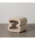 PUF BEIGE TEJIDO SALÓN 45 X 42 X 42 CM