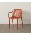 Terracotta polypropylene contract chair 57 x 57 x 78 cm