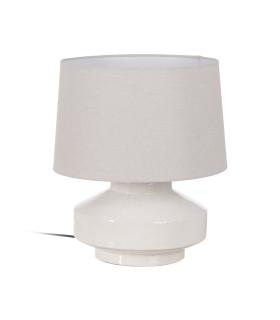 LÁMPARA MESA BLANCO TERRACOTA 40 X 40 X 45,50 CM