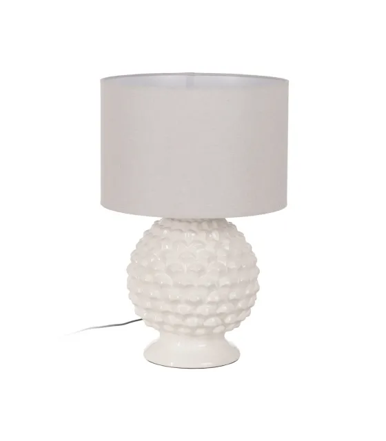LÁMPARA MESA BLANCO CERÁMICA ILUMINACIÓN 38 X 38 X 58,50 CM
