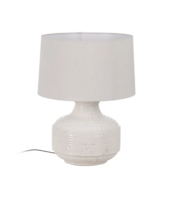 LÁMPARA MESA BLANCO TERRACOTA 43 X 43 X 57,50 CM