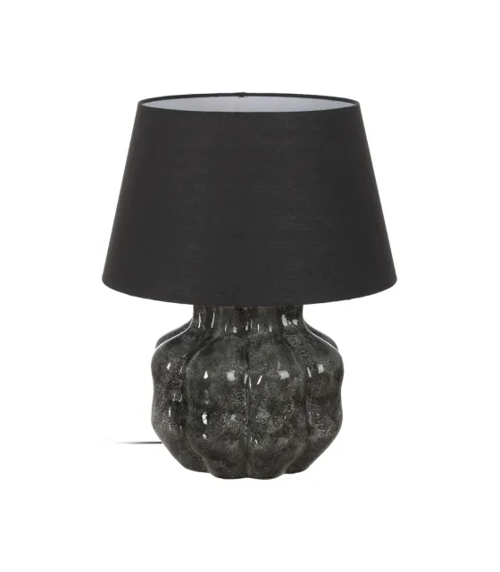 LÁMPARA MESA GRIS CERÁMICA ILUMINACIÓN 50 X 50 X 62,50 CM