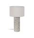 LÁMPARA MESA BLANCO-GRIS CERÁMICA 42 X 42 X 73 CM