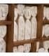 MURAL PARED FIGURAS MARRÓN MADERA 120 X 80 X 6 CM