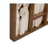 MURAL PARED FIGURAS MARRÓN MADERA 120 X 80 X 6 CM