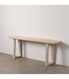 CONSOLA BLANCO ROZADO MADERA DE SUAR 210 X 40 X 80 CM