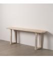 CONSOLA BLANCO ROZADO MADERA DE SUAR 210 X 40 X 80 CM