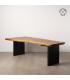 MESA COMEDOR NATURAL MADERA-HIERRO SALÓN 300 X 80 X 80 CM