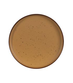 PLATO LLANO OCRE STONEWARE COCINA 27 X 27 X 3 CM
