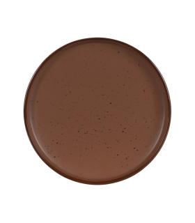 PLATO POSTRE MARRÓN STONEWARE COCINA 20,50 X 20,50 X 2,50 CM