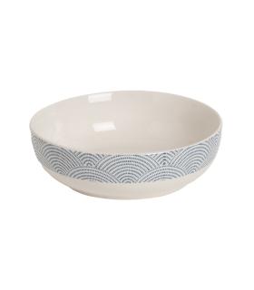 PLATO HONDO ORIENTAL BLANCO-AZUL 18,50 X 18,50 X 6 CM