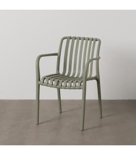 SILLA VERDE POLIPROPILENO EXTERIOR 56 X 57 X 81 CM