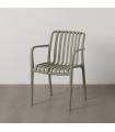 Green polypropylene outdoor chair 56 x 57 x 81 cm