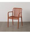 Terracotta polypropylene outdoor chair 56 x 57 x 81 cm