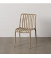 Beige polypropylene outdoor chair 50 x 58 x 80 cm