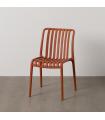 Terracotta polypropylene outdoor chair 50 x 58 x 80 cm