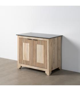 APARADOR MADERA-MÁRMOL SALÓN 95 X 57 X 90 CM