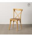 Natural Elm Wood Cross-Back Chair 50 x 56 x 87 cm