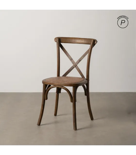 SILLA ASPAS MARRÓN MADERA 50 X 56 X 87 CM