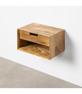 MESITA FLOTANTE MIEL MADERA DE MANGO 40 X 25 X 23 CM