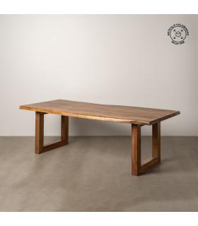 MESA COMEDOR MARRÓN MADERA DE ACACIA 240 X 100 X 76 CM