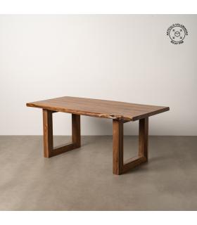 MESA COMEDOR MARRÓN MADERA DE ACACIA 180 X 90 X 77 CM