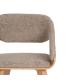 SILLA BEIGE-MARRÓN TEJIDO-MADERA 51 X 55 X 75 CM