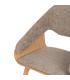 SILLA BEIGE-MARRÓN TEJIDO-MADERA 51 X 55 X 75 CM