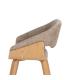 SILLA BEIGE-MARRÓN TEJIDO-MADERA 51 X 55 X 75 CM