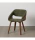 SILLA VERDE-MARRÓN TEJIDO-MADERA 51 X 55 X 75 CM