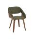 SILLA VERDE-MARRÓN TEJIDO-MADERA 51 X 55 X 75 CM