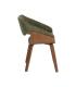 SILLA VERDE-MARRÓN TEJIDO-MADERA 51 X 55 X 75 CM