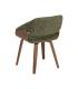 SILLA VERDE-MARRÓN TEJIDO-MADERA 51 X 55 X 75 CM