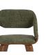SILLA VERDE-MARRÓN TEJIDO-MADERA 51 X 55 X 75 CM