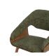 SILLA VERDE-MARRÓN TEJIDO-MADERA 51 X 55 X 75 CM