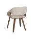 SILLA GRIS-MARRÓN TEJIDO-MADERA CONTRACT 51 X 55 X 75 CM