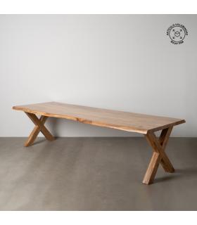 MESA COMEDOR NATURAL MADERA DE ACACIA 280 X 100 X 76 CM