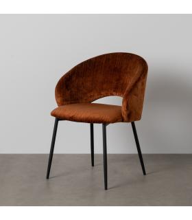 SILLA MARRÓN TEJIDO-METAL CONTRACT 58 X 60 X 80,50 CM