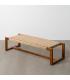 BANQUETA NATURAL MADERA DE TECA SALÓN 138 X 49 X 36 CM