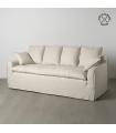 SOFÁ 4 PLAZAS CREMA TEJIDO SALÓN 220 X 100 X 91 CM