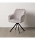 SILLA BRAZOS GRIS CLARO TEJIDO-METAL 58 X 58 X 83 CM
