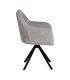 SILLA BRAZOS GRIS CLARO TEJIDO-METAL 58 X 58 X 83 CM