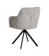 SILLA BRAZOS GRIS CLARO TEJIDO-METAL 58 X 58 X 83 CM