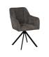 SILLA BRAZOS GRIS OSCURO TEJIDO-METAL 58 X 58 X 83 CM