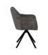 SILLA BRAZOS GRIS OSCURO TEJIDO-METAL 58 X 58 X 83 CM
