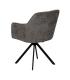 SILLA BRAZOS GRIS OSCURO TEJIDO-METAL 58 X 58 X 83 CM