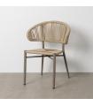 SILLA NATURAL-GRIS PE-ALUMINIO EXTERIOR 59 X 58 X 79 CM